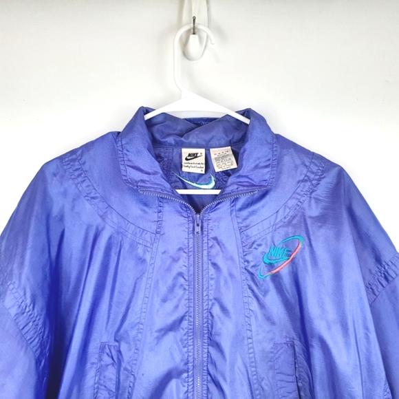 Vintage Nike Lady Foot Locker Windbreaker Track Jacket Size Medium 10-12 - Picture 3 of 16